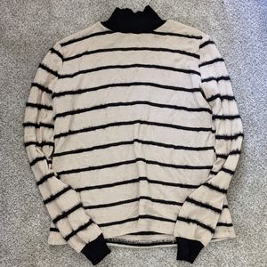 Zara Striped Mock Neck Sweater